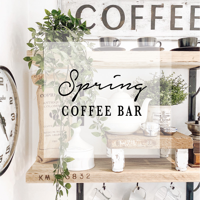 COFFEE BAR IDEAS FOR SPRING, Spring Coffee Bar Decor