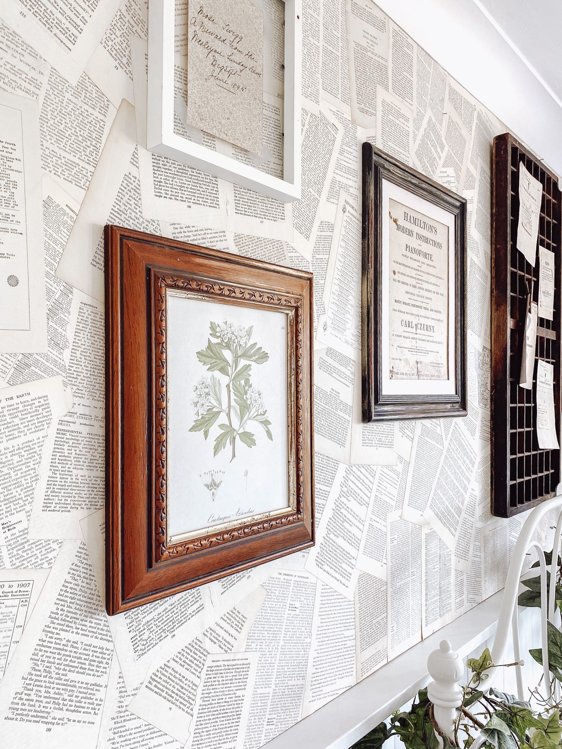 DIY BOOK PAGE WALL Making Home Matter